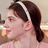 クウィーニーツイードヘアバンド/queenie tweed hairband_white