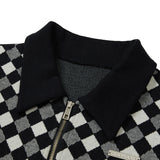 Dia Collar Crop Zip-Up [BLACK] (6618795835510)