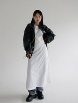 バルーンレザージャンパー / Balloon Leather Jumper (2color)