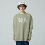 WHATTHE Big Logo Knit Pullover Olive (6643562971254)