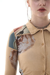 オブジェクトカラーシャツ/OBJET COLLAR T-SHIRT