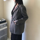 Tebi ベーシック ボクシー オーバーフィット ミニブレザー ジャケット