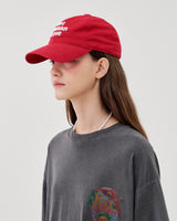 CAT HUMAN LOVE BALL CAP_RED