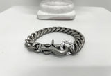 [BLESSEDBULLET]vintage silver curve chain link bracelet_13mm (6562941730934)