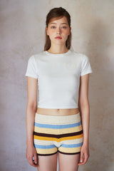 ラウンドロゴクロップTシャツ / ROUND LOGO CROP T-SHIRTS_2COLORS