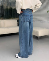 ワイドボタンデニムパンツ / SI Wide Button Denim Pants (2 colors)