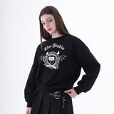 バンブッククラブスウェットシャツ/0 7 banned book club sweatshirt - BLACK