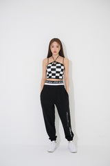 チェッカークロップトップ/TOP(9228) Checker Crop Top (with Cap)