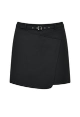 アシンメトリックベルトミニスカート / ASYMMETRIC BELT MINI SKIRT