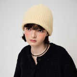 FLUFFY RIBBON BEANIE, YELLOW