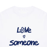 ラブサムワンショートスリーブTシャツ / LOVE SOMEONE Short Sleeve T-shirt_White/Navy Logo