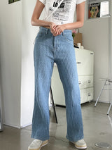ブロックデニムパンツ / Block Medium Blue Denim