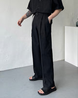 リネンショートスリーブボックスシャツ / ECT linen short-sleeved box shirt (4 colors)