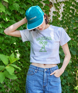 フラワークロップ半袖Tシャツ