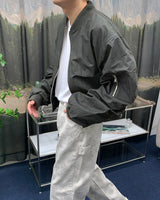 SI クロップドシャーリングアビエーションジャンパー / SI Cropped Shirring Aviation Jumper (2 colors)