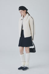 ダブルラップミニプリーツスカート / Double Lap Mini Pleated Skirt [Navy]