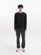 TICKETING STRIPE BORDER TEE (BLACK)
