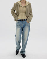 サンディングウォッシュローライズデニムパンツ / Sanding Wash Low Rise Denim Pants