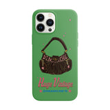 ヴィンテージバッグアイフォンケース/BROWN VINTAGE BAG CASE (GREEN)