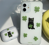 ラッキーサムブラックキャットフォーンケース / Lucky some black cat phone case