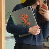 アイパッドケース_マンゴーチューリップ / iPad Case_Mango Tulips