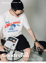 DAKYAM 2023 S/S Let's Chill Dude Retro Sandwich Kids Head T-Shirt