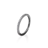 1MM プロング セッティング テニス リング / 1MM Prong Setting Tennis Ring (black silver)