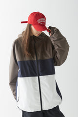 クロスボックスフーデッドジャケット/BSR2223FWJK027 CROSS BOX HOODED JACKET KHAKI WHITE
