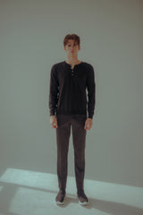 フロントサイドスリットニットシャツ / Front_Side Slit Knit Shirt (4445023895670)