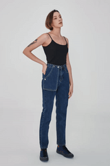 ストレートフィットスナップポケットデニムパンツ / STRAIGHT FIT SNAP POCKET DENIM PANTS [6888]