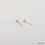 14Kゴールドスワロフスキーパールピアス/14K Gold Swarovski Pearl Earring (3mm + silicone clutch)