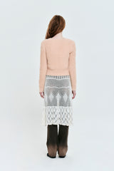 CHERRY MOHAIR KNIT CARDIGAN [LIGHT PINK]