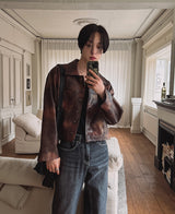 クロッカータイダイブレザー/[自主製作] Crocker tie-dye blazer