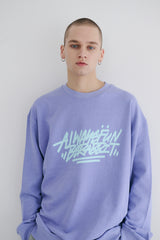 ファンスクリブリングBSRBTクルーネック / BSR2223FWPO072 FUN SCIBBLING BSRBT CREWNECK LAVENDER