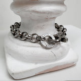 8mm O チェーン ブレスレット / [BLESSEDBULLET]8mm O chain bracelet_dark silver