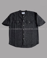 CR ツイードラウンドハーフシャツ / CR Tweed Round Half Shirt (2 colors)