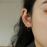 14K GOLD 18MM PIPE RING EARRING (6680876449910)