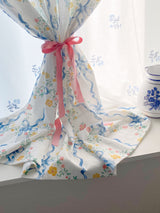 Princess Ribbon Curtain Screen Floral Print 230cm