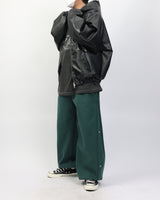 ビーガンレザー2ウェイフードジップアップ / Vigan Leather 2way Hood Zip-up