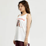 K プリントスリーブレスTシャツ / K PRINTING SLEEVLESS T-WHITE