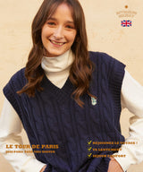 マークオーバーサイズニットベスト/RCH mark oversize knit vest navy