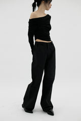 ベルクロルーズワイドパンツ / Velcro loose wide pants (2color)