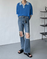 オーンショートスリーブブックルニットウェア / OWN Fnatic Short-Sleeved Bookle Knitwear (2 colors)