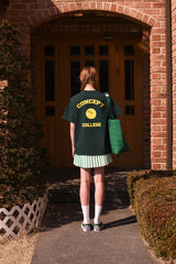 テニスボールクルーネックダークグリーンユニセックスTシャツ / Tennis ball crew neck dark green Unisex T-shirt