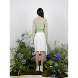 ラッフルスリーブボレロカーディガン / RUFFLE SLEEVE BOLERO CARDIGAN - GREEN