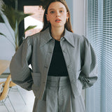 BONNIE PUFF CHECK JACKET_GRAY (EEOO1JKR02W) (6541191381110)