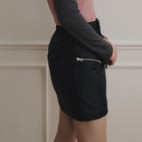 ナイロンファスナーミニスカート /Nylon Zipper mini skirt [2 Color]