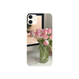ピンクチューリップBアイフォンケース(ジェリーハード)/[jellhard case] pink tulip B