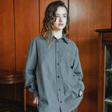 Stripe over fit shirts (6622863491190)