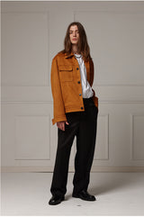 Belted wide slacks - Black (4622119960694)